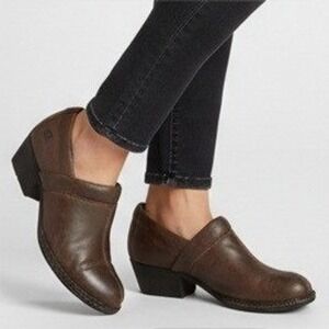 Børn Kinney Brown Distressed Leather Slip On Clogs Booties Women's 7.5 Shoes‎